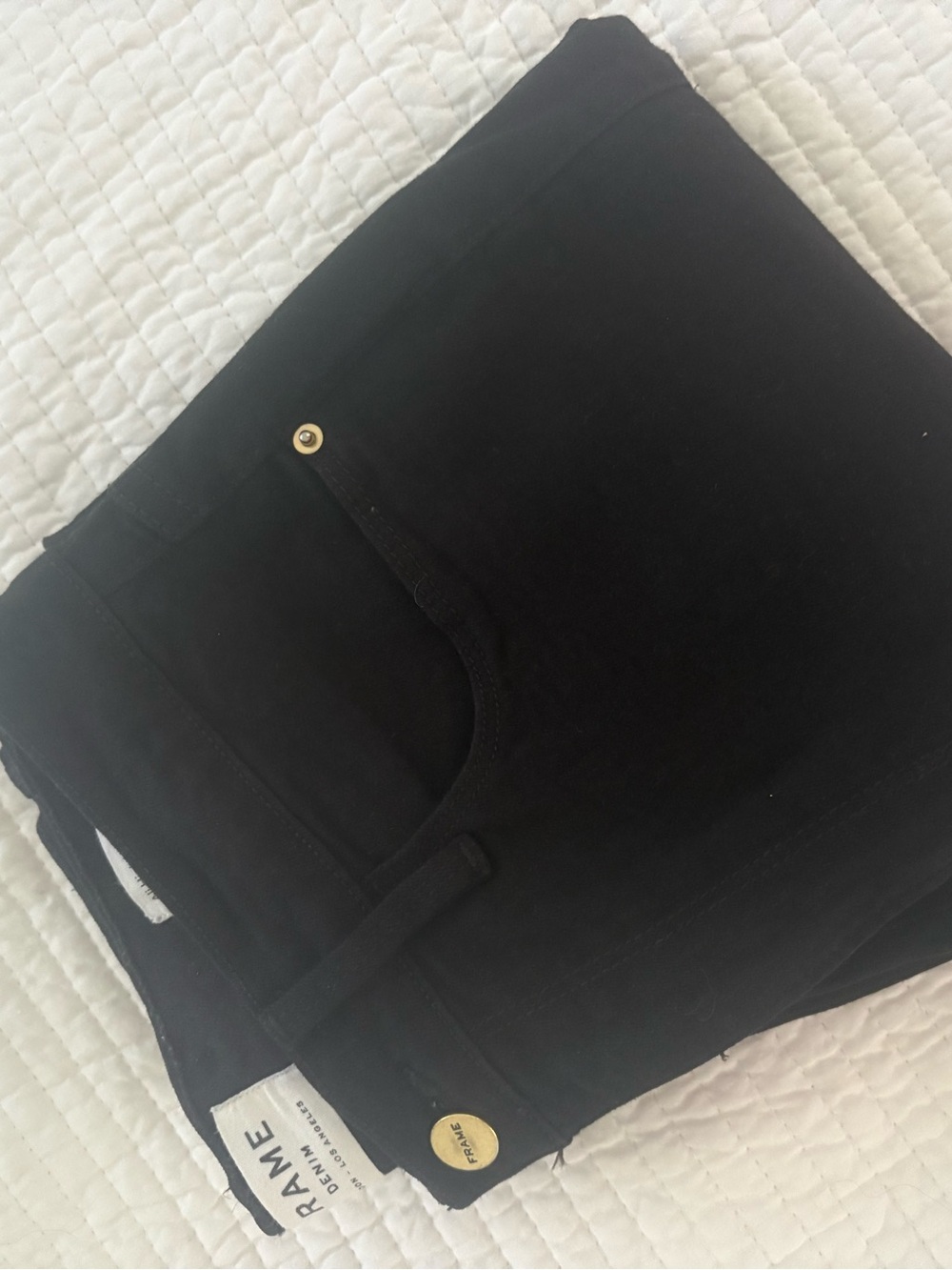FRAME Denim Ali High Rise Cigarette Jeans - Noir (Black) - Size 27 - Picture 12 of 15